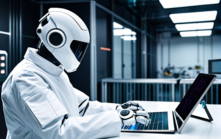 로봇기술사와 최신 시험 동향 - AI Integration & Robotics**
"A robotics technician, fully clothed in a cleanroom suit, working on a...