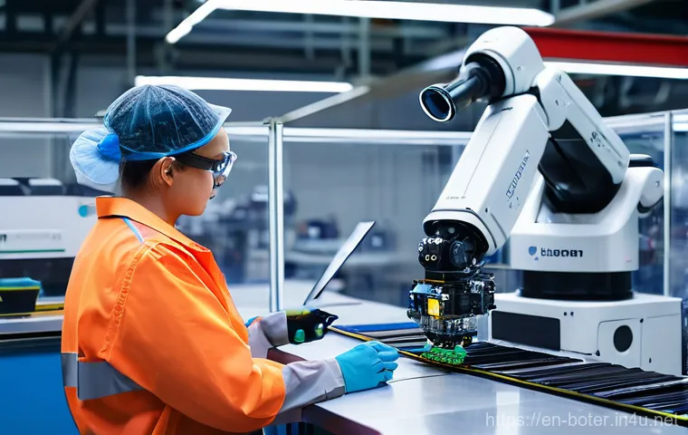 로봇기술사 시험 준비 체크리스트 - **Prompt 1: Collaborative Robot in a Modern Assembly Line**
"A clean, well-lit modern factory se...