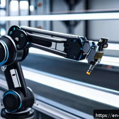 로봇기술사와 로봇 공정 문제 해결 - A high-tech robotic arm in a modern industrial setting, designed with lightweight carbon fiber and a...